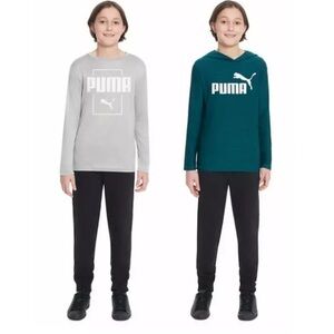 Puma Youth 2-Pack Long Sleeve Tee
Hoodie Green Grey Size M New With Tag